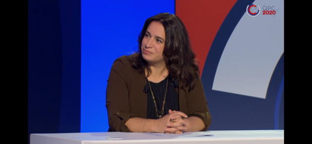 Céline Cooper lors du bilan des 10 ans de la QPC